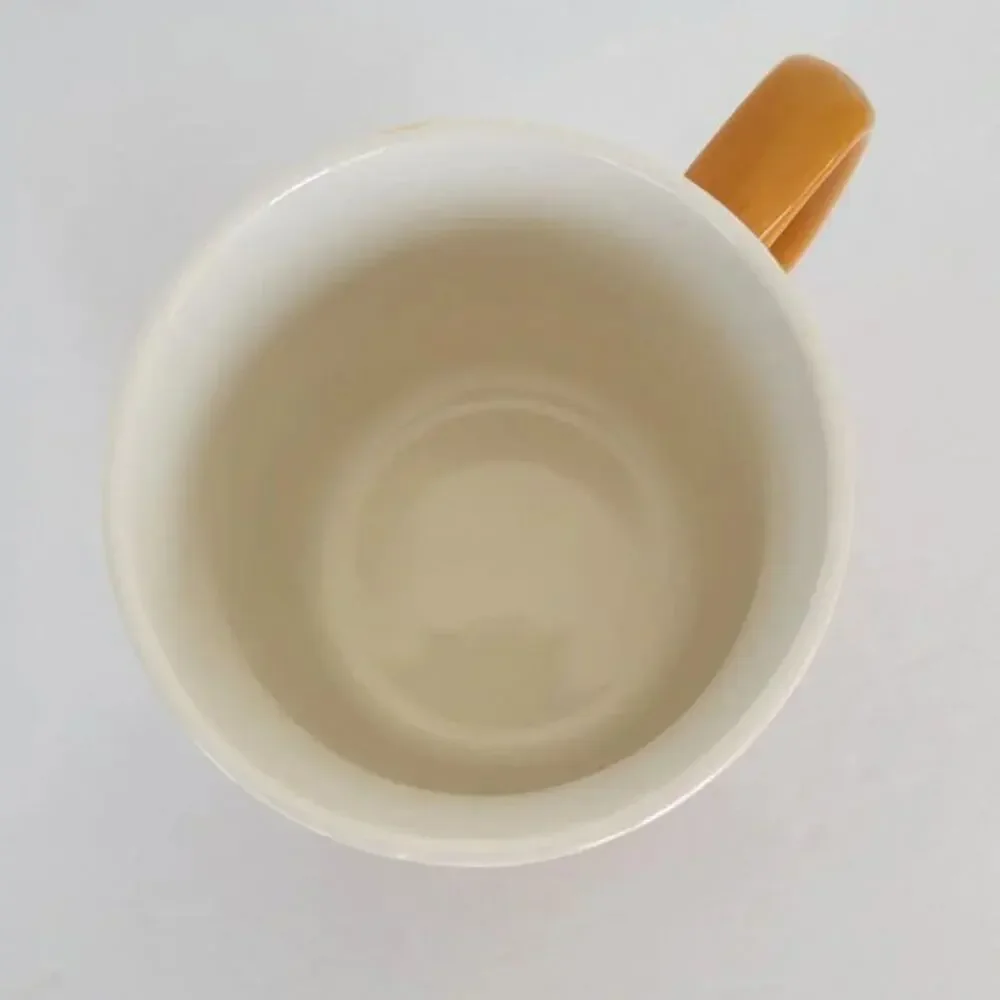 Starbucks 2021 Retro Geometric Ceramic Mug Orange Pink 15 oz Coffee Tea Cup